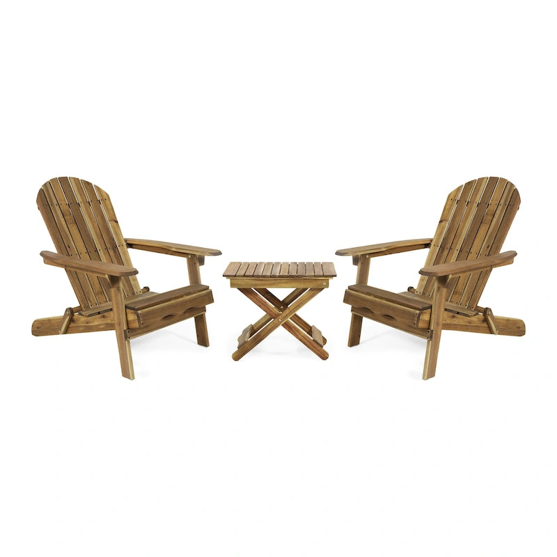 Malibu Outdoor 3-piece Acacia Wood Chat Set by Christopher Knight Home