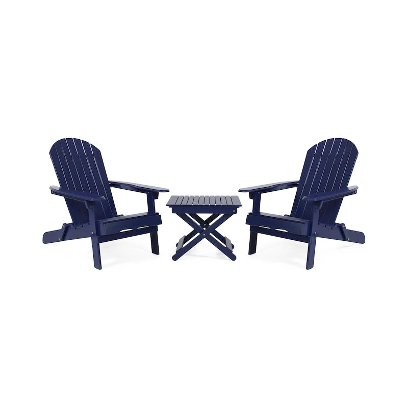 Malibu Outdoor 3-piece Acacia Wood Chat Set by Christopher Knight Home
