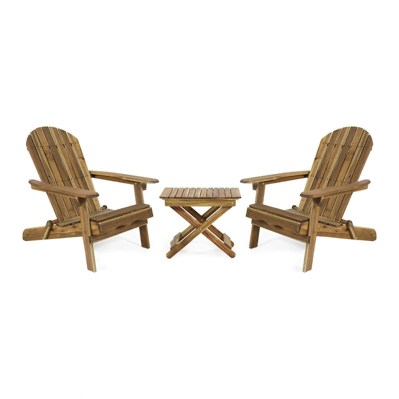Malibu Outdoor 3-piece Acacia Wood Chat Set by Christopher Knight Home