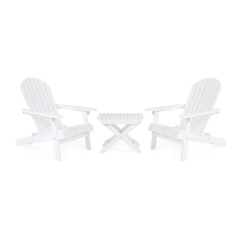 Malibu Outdoor 3-piece Acacia Wood Chat Set by Christopher Knight Home