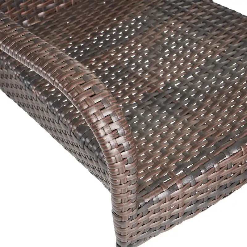 Christopher Knight Home Littleton Outdoor 3-Piece Wicker Stacking Chair Chat Set - N/A