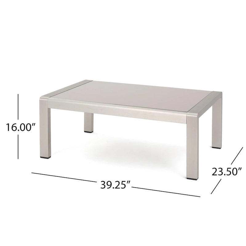 Cape Coral Outdoor Aluminum 3-piece Sofa Set by Christopher Knight Home