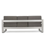 Cape Coral Outdoor Aluminum 3-piece Sofa Set by Christopher Knight Home