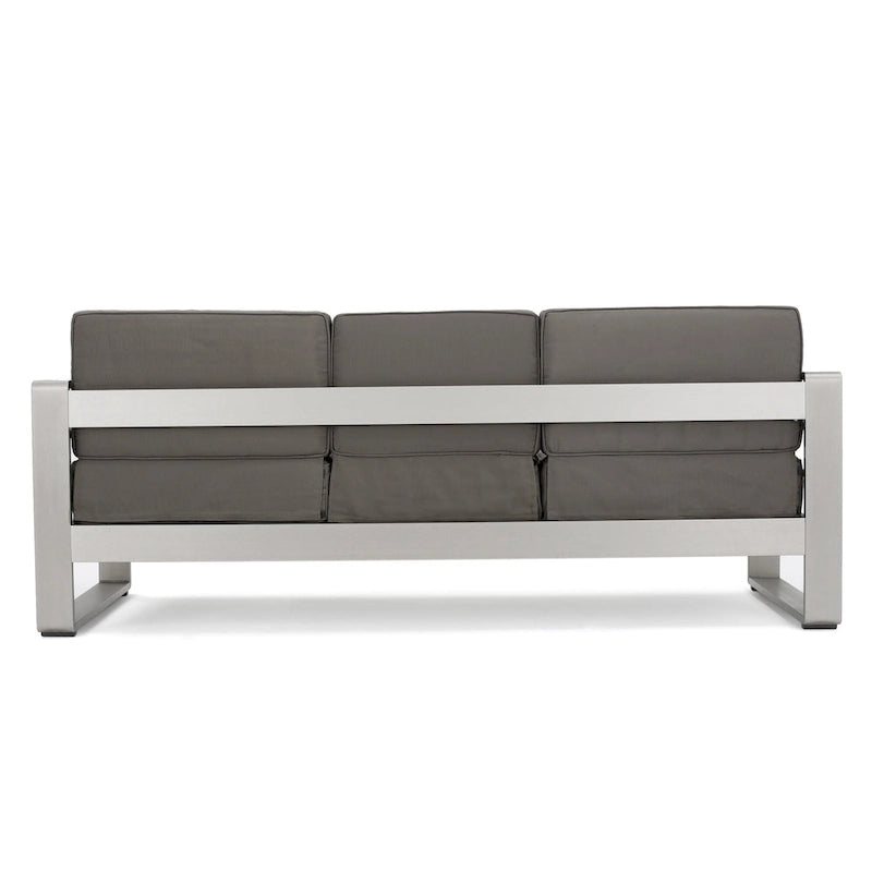 Cape Coral Outdoor Aluminum 3-piece Sofa Set by Christopher Knight Home