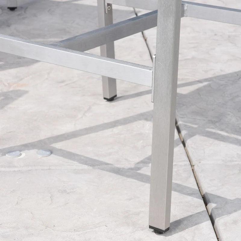 Cape Coral Outdoor 29.50 Inch Mesh Aluminum Barstools (Set of 2) by Christopher Knight Home