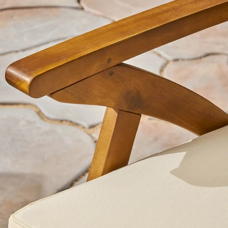 Lovell Outdoor 6-Seater Rectangular Acacia Wood Dining Set by Christopher Knight Home
