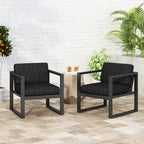 Navan Outdoor Aluminum Club Chairs (Set of 2) by Christopher Knight Home
