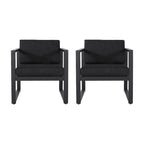 Navan Outdoor Aluminum Club Chairs (Set of 2) by Christopher Knight Home