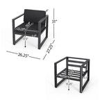 Navan Outdoor Aluminum Club Chairs (Set of 2) by Christopher Knight Home