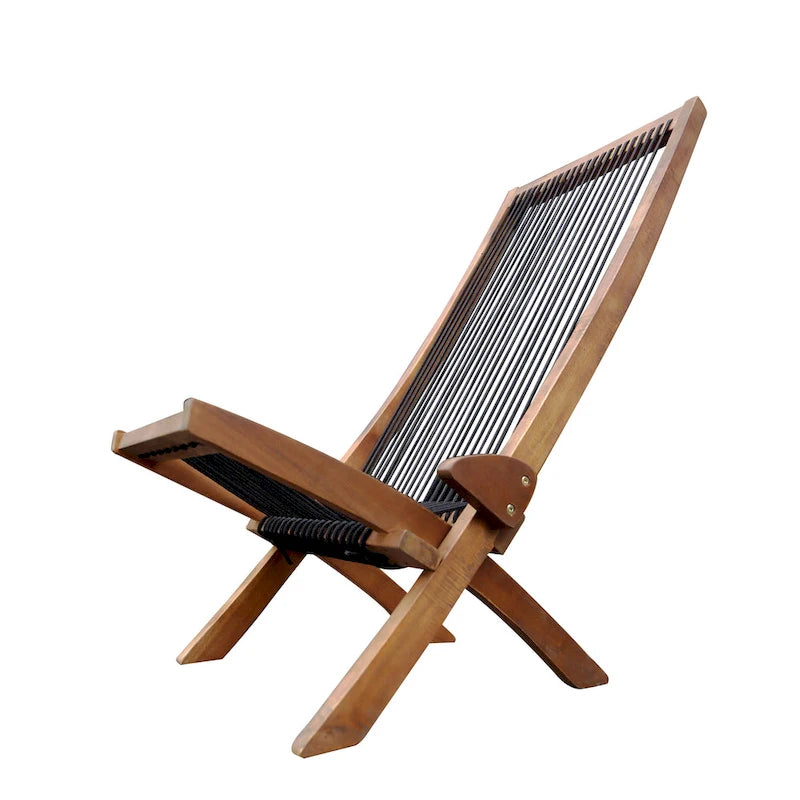 folding roping wood chair