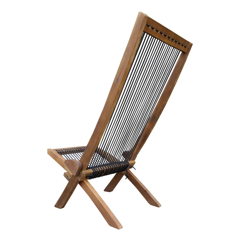 folding roping wood chair