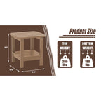 18.9 Outdoor Square Double Floor HIPS Resin Side Table