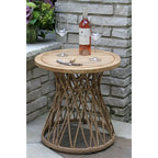 Samera Teak & Bohemian Accent Table