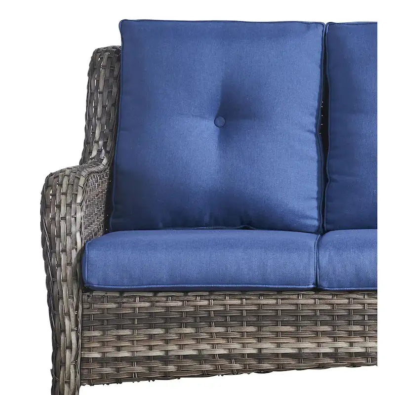 Gymojoy Outdoor Wicker 3 Seater Sofa Patio Sofa Set