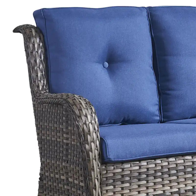 Gymojoy Outdoor Wicker 3 Seater Sofa Patio Sofa Set
