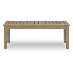 Signature Design by Ashley Hallow Creek Driftwood Outdoor Coffee Table - 48.75 W x 24.13 D x 18.13 H