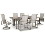 Signature Design by Ashley Beach Front Beige 7-Piece Outdoor Dining Package - 42W x 71/94D x 30H