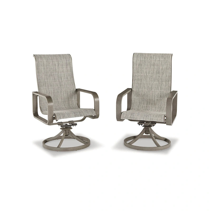 Signature Design by Ashley Beach Front Beige 7-Piece Outdoor Dining Package - 42W x 71/94D x 30H