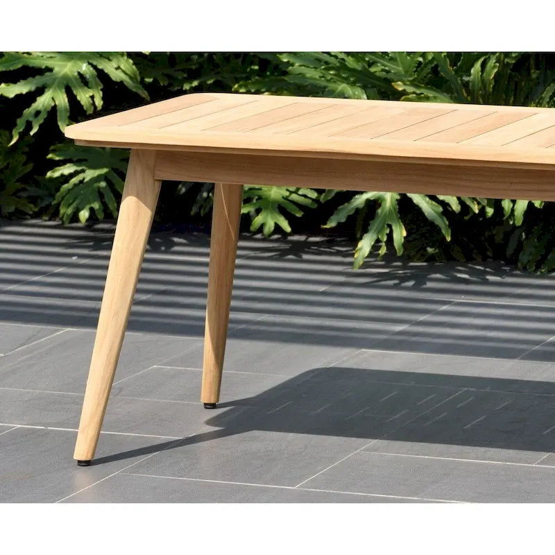 Nordic Patio Teak Wood Rectangular Coffee Table. 100% Teak Wood