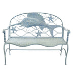 Coastal Swordfish Bench with Curved Seat - 50.39x19.29x39.37