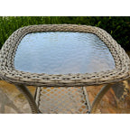 Rio Vista Sandstone Swivel Egg Chair Set with Side Table (2-Piece)