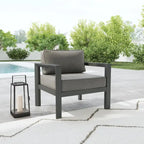 Grayton Gray Aluminum Outdoor Aluminum Lounge Chair - 33 x 32 x 29