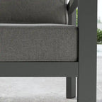 Grayton Gray Aluminum Outdoor Aluminum Lounge Chair - 33 x 32 x 29