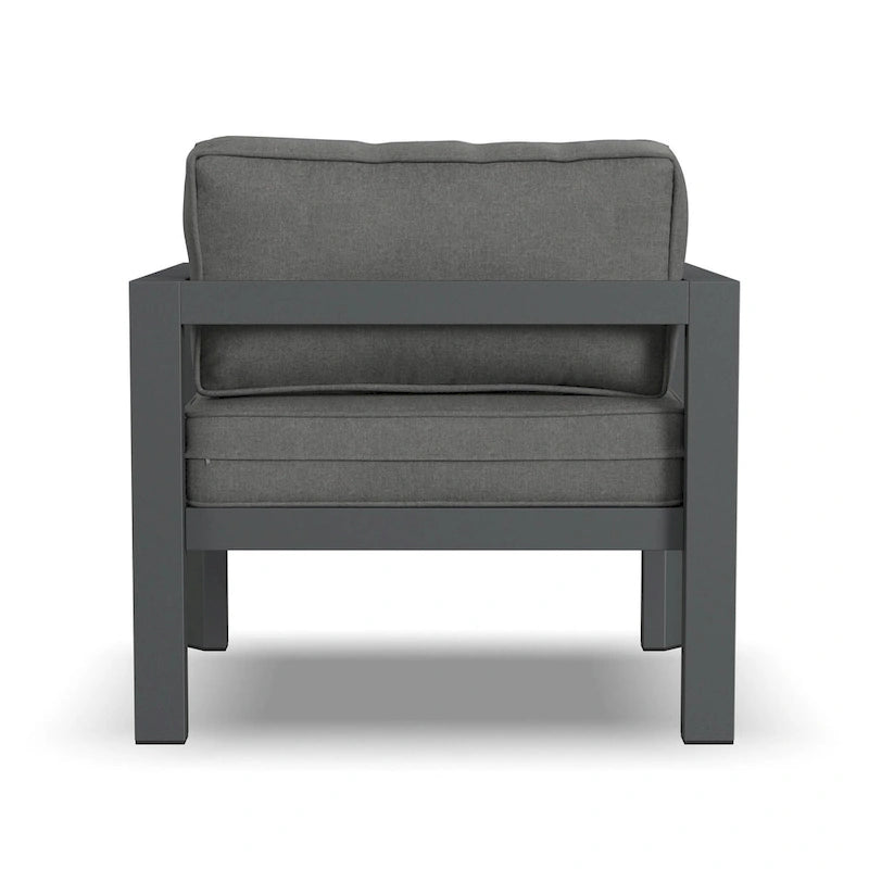Grayton Gray Aluminum Outdoor Aluminum Lounge Chair - 33 x 32 x 29