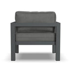 Grayton Gray Aluminum Outdoor Aluminum Lounge Chair - 33 x 32 x 29