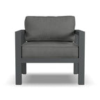 Grayton Gray Aluminum Outdoor Aluminum Lounge Chair - 33 x 32 x 29