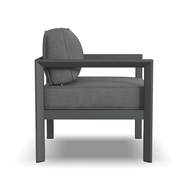 Grayton Gray Aluminum Outdoor Aluminum Lounge Chair - 33 x 32 x 29