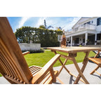 Nordic Style Natural Teak 2 Person Folding Patio Table 28