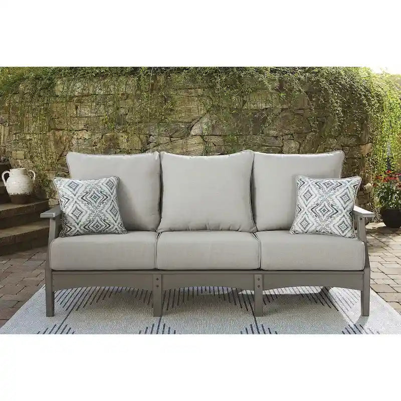 Signature Design by Ashley Visola Gray 6-Piece Outdoor Package - 80W x 33D x 37H