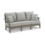 Signature Design by Ashley Visola Gray 6-Piece Outdoor Package - 80W x 33D x 37H