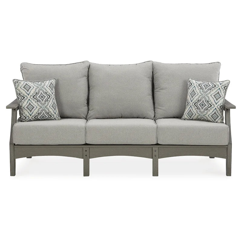 Signature Design by Ashley Visola Gray 6-Piece Outdoor Package - 80W x 33D x 37H