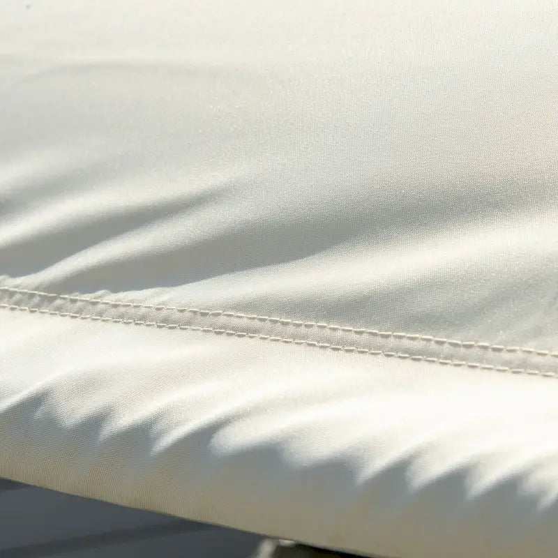 Outsunny Outdoor Double Chaise Rocking Chair, Day Bed Sun Lounger with Canopy Shade, Headrest Pillow, Armrests