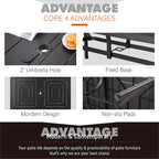 7-Piece Patio Dining Sets , 6 Textilene Fabirc Chairs and 1 Metal Table with 2.1 Umbrella Hole