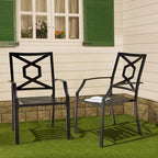 Nuu Garden Outdoor 4-Piece Iron Patio Chair Set