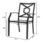 Nuu Garden Outdoor 4-Piece Iron Patio Chair Set