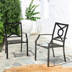 Nuu Garden Outdoor 4-Piece Iron Patio Chair Set