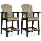 Signature Design by Ashley Fairen Trail Black/Driftwood 3-Piece Outdoor Dining Package - 45.13 W x 45.13 D x 42 H
