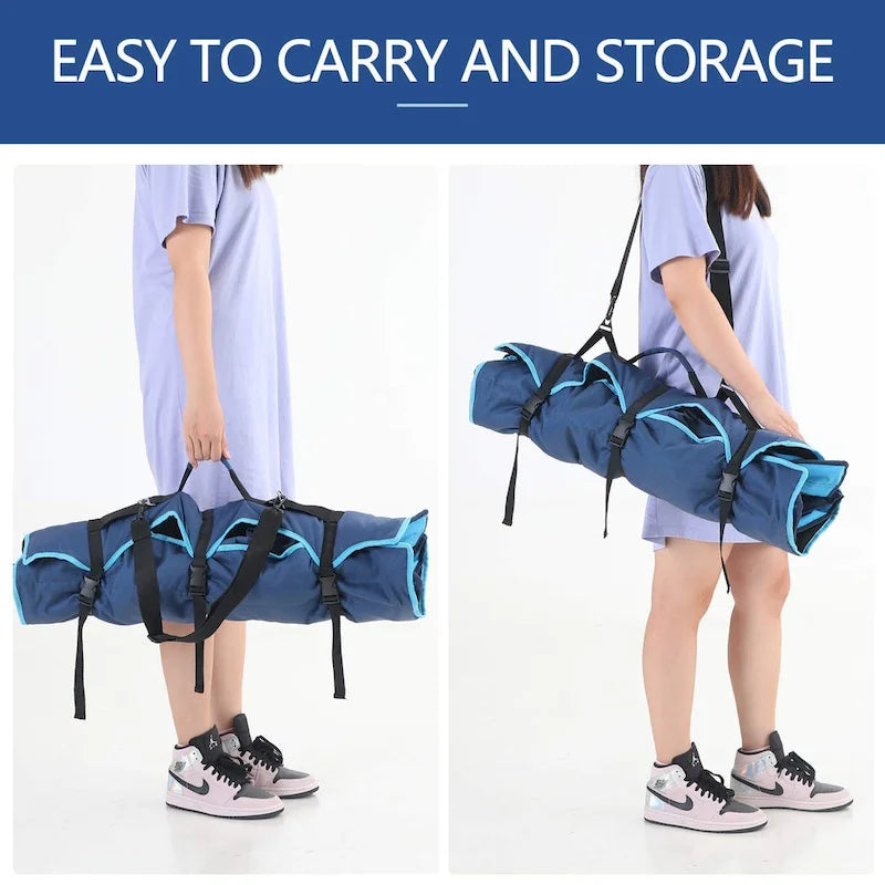 Portable Camping Quad Folding Chair Heavy Duty Support 300 LBS Oversized Steel Frame Collapsible Chair