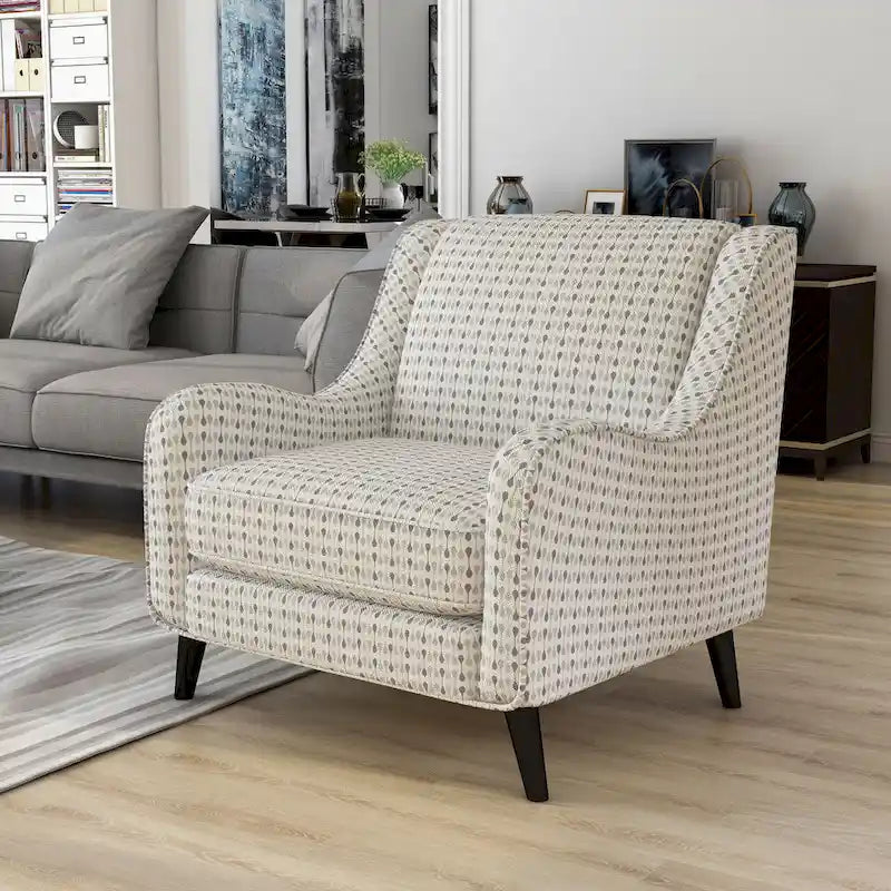 Eldan Transitional Multi-color Fabric Upholstered Stripe Pattern Armchair by 