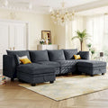 Convertible Sofa Bed with Reversible Chaise for Living Room