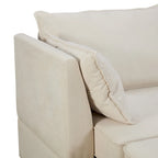 Convertible Sofa Bed with Reversible Chaise for Living Room