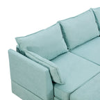 Convertible Sofa Bed with Reversible Chaise for Living Room