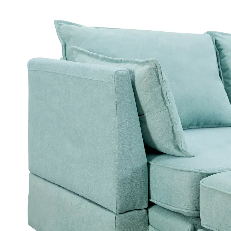 Convertible Sofa Bed with Reversible Chaise for Living Room