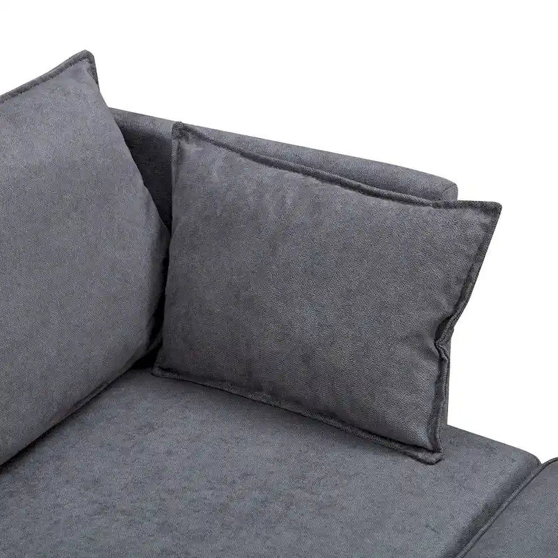 Convertible Sofa Bed with Reversible Chaise for Living Room