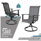 Teslin Iron Frame Swivel Dining Chair (Set of 2)