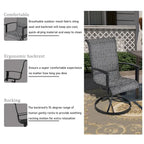 Teslin Iron Frame Swivel Dining Chair (Set of 2)
